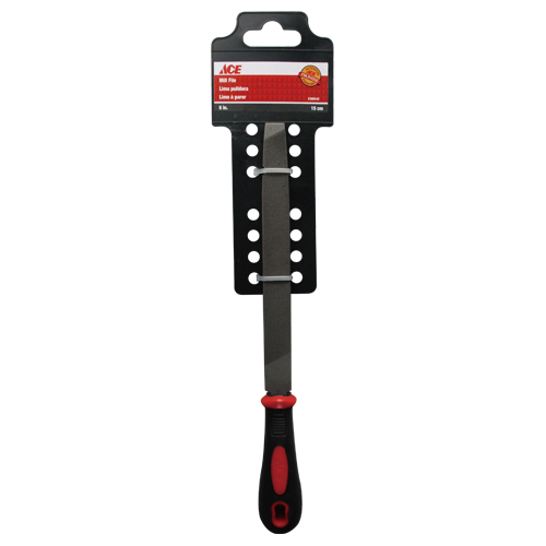 Bastard Single Cut Mill File 6In (15Cm) Tpr Grip Ace Cancel