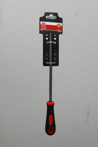 Bastard Single Cut Round File 8In (20Cm) Pp And Tpr Grip Ace.