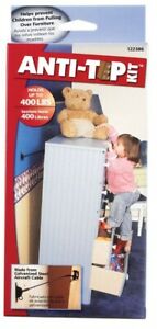 Hillman, White Stainless Steel Anti-Tip Kit 1 pk