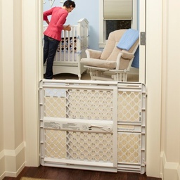 North States Supergate Classic Gray Baby Gate, 26''-42'' Easy to Use