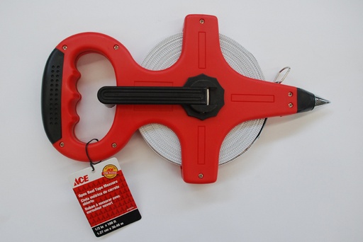 Open Reel Tape Measure 100Ft (30M) Abs Comfort Grip Ace.