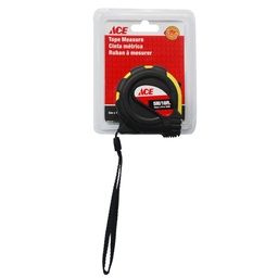 Tape Measure 16Ft (5M) Single Stop Rubber Grip Ace