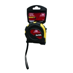 Tape Measure 26Ft (8M) Single Stop Rubber Grip Ace