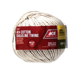 Twine Multi Purpose Twisted Cotton #24 X 85M (280Ft), Light Load Natural Ace