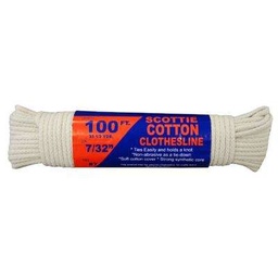 Clothesline All Purpose 5Mm X 30M (7-32In X 100Ft), Cotton Natural Ace.