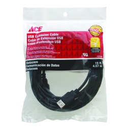 USB20 AA EXTENSION CABLE BAGGED 15FT (457.20CM) ACE