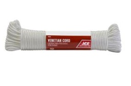 Cord Venetian 3.6Mm X 14M (9-64In X 48Ft) Light Load Natural Ace