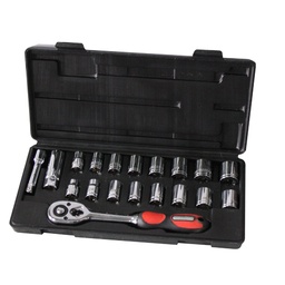 Ace 20 Piece Sae And Metric Socket Set 3-8In (10Mm)