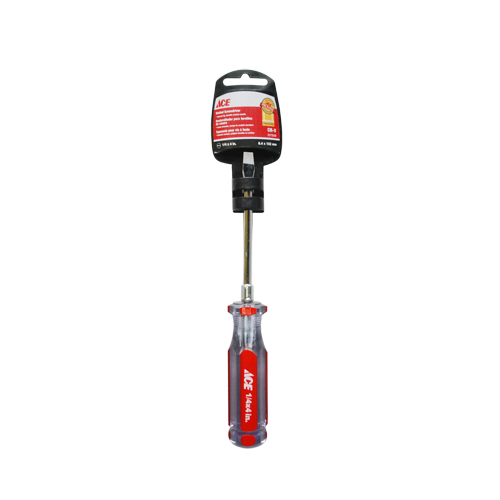 Slotted Taper Screwdriver 1-4In X 4In, (6Mm X 10Cm) Acetate Handle Ace