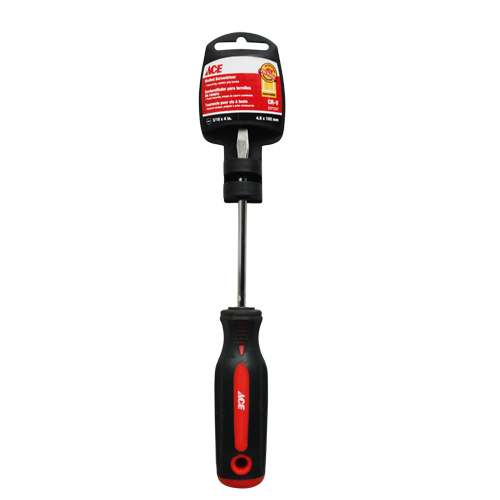 Slotted Taper Screwdriver 3-16In X 4In (5Mm X 10Cm) Cushion Grip Handle Ace Cancel