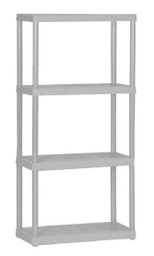 Shelf Plastic 4 Solid Wh.
