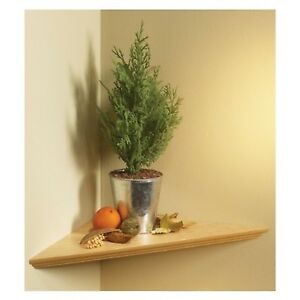 Knape & Vogt 3/4 in. H x 17 in. W x 17 in. D Oak Wood Corner Shelf