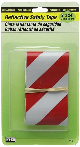 Tape Reflct Red-Slvr2X24