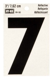 Reflective 7 House Number 3In (7.6Cm) Vinyl W