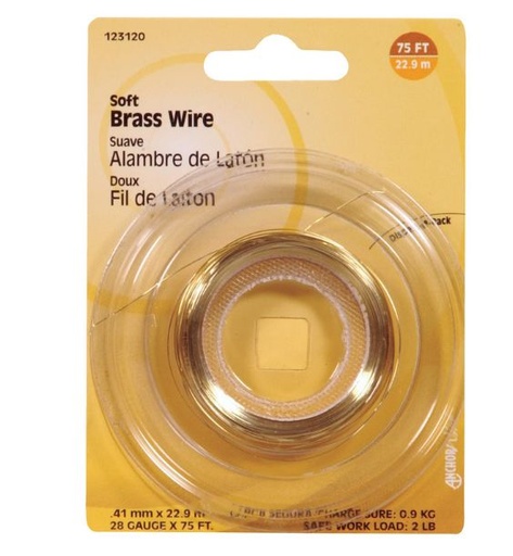 Wire Brass 28Ga 75' Spl