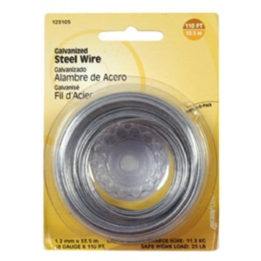 Hillman 100 ft. L Galvanized Steel 24 Ga. Wire