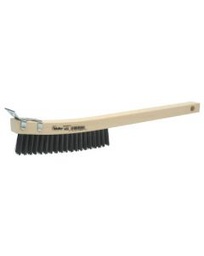 Curved Handle Wire Brush With Scraper, 11In X 1 1-2In (27.9Cm X 38.1Mm) Carbon Steel Ace