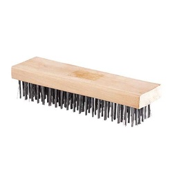 Threaded Wire Brush Block, 7In X 2 1-2 (17.8Cm X 63.5Mm) Carbon Steel Ace.