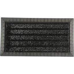 GrassWorx Black Polyethylene/Rubber Nonslip Door Mat 34 in. L x 18 in. W