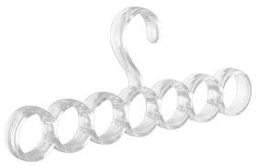 InterDesign Clarity Over-the-Rack 7-Loop Scarf Holder, Clear