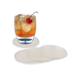 Bubble Coasters Set Of 4 Clear Plastic Spect