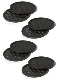 Bubble Coasters Set Of 4 Black Plastic Spectr