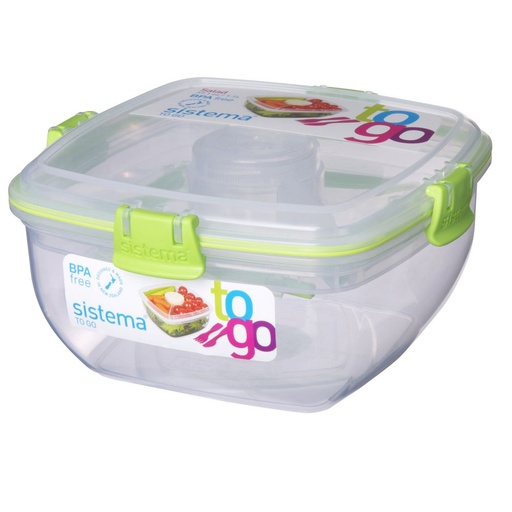 Food Container Salad To Go 1.1L (37Oz) 4.5 Cups Bpa Free Sistema.