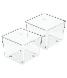 InterDesign 3 in. H x 4 in. W x 4 in. L Clear Plastic Drawer Organizer