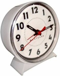 Alarm Clock White Keywound Westclox