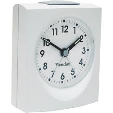 Alarm Clock White Quartz Battery Westclox.