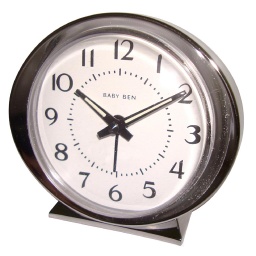 Westclox 3.5 in. Silver Alarm Clock Analog.