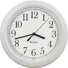 Wall Clock Round Almond 21.6Cm, (8.5In) Plastic Battery Westclox