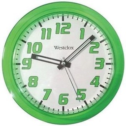 Wall Clock 19.7Cm (7.75In) 1 Aa Battery Green