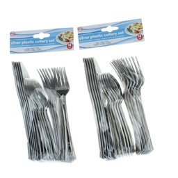 Silver Cutlery Plastic Evriholder