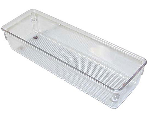 InterDesign 2x3x9 in. L Clear Plastic Drawer Organizer