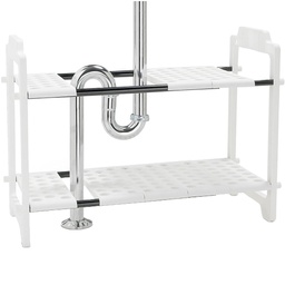 Under The Sink Organizer 43.8Cm X 27.9Cm X 7Cm, (17.25In X 11In X 2.75In) Pp White Madesmart