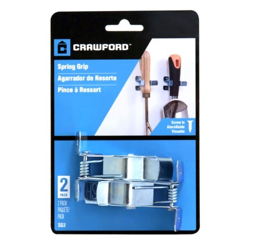 Crawford Zinc-Plated Silver Steel Spring Clip For 7/8 1 pk