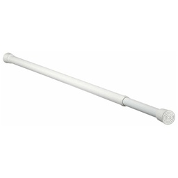 Shower Curtain Rod Extendable 3.6Ft-4.9Ft, (1.1M-1.5M) Stainless Steel White Smart Cancel