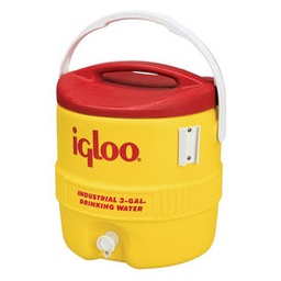 Igloo Industrial Water Cooler 3 gal. Red/Yellow.