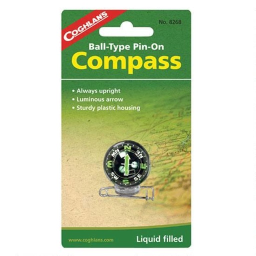 Compass Pin-On 1-1-4"Dia