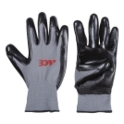 Gloves Nitrile Coated Black Small Ace
