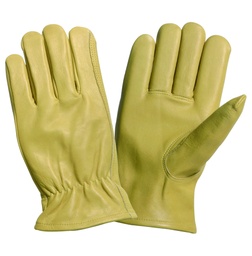 Driver Gloves Grain Cowhide Leather Yellow Large Ace