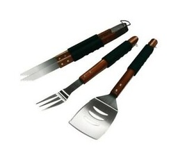 Grill Mark Stainless Steel Brown/Silver Grill Tool Set 3 pc.