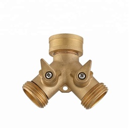 Y Connector Hose Brass With Dual Adjustable, Shut Off Valves Ace