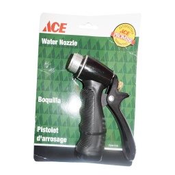 Nozzle Water Zinc Body With Brass Plastic Grip Black Ace
