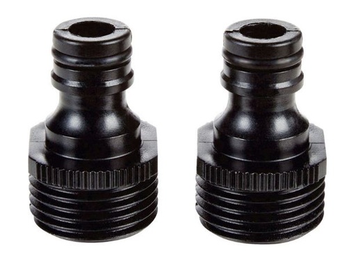 Hose Coupling Quick Connector Male 1.90Cm (.75In), Plastic Set Of 2 Black Ace