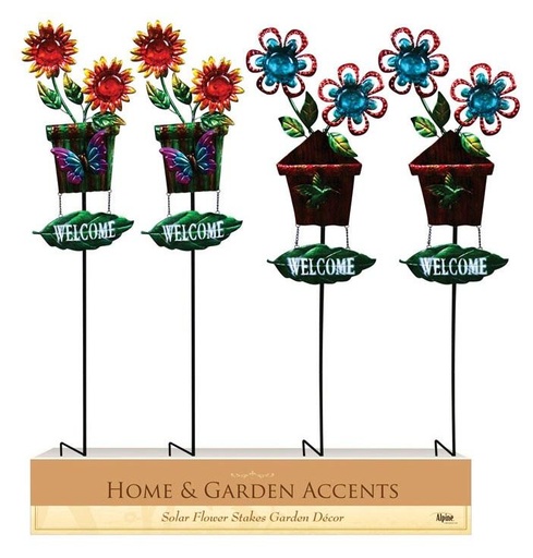 Solar Flwr Welcome Sign