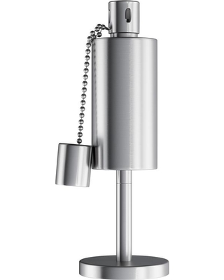 PATIO ESSENTIALS Torch Table Dia 9Cm X 27Cm High Round Silver.