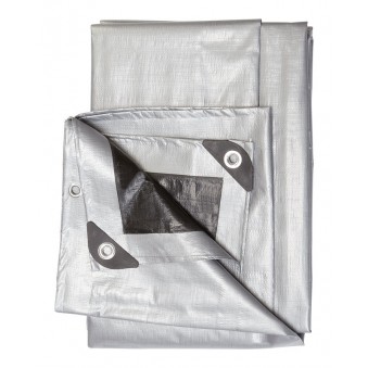 Tarp Silver-Black 8Ft X 10Ft, (2.44M X 3.05M) 8.5Ml 153G Ace.