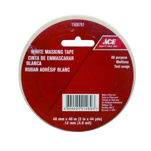 Masking Tape 48Mm X 40M X .12 (2In X 44Yds X 4.9Mil) Ace
